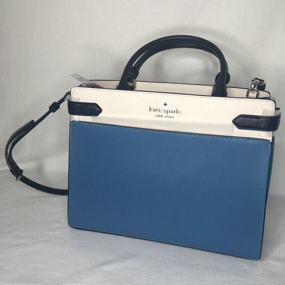 Kate Spade Color Block Large Satchel Shoulder Bag & Wallet Set NWT - Picture 5 of 11